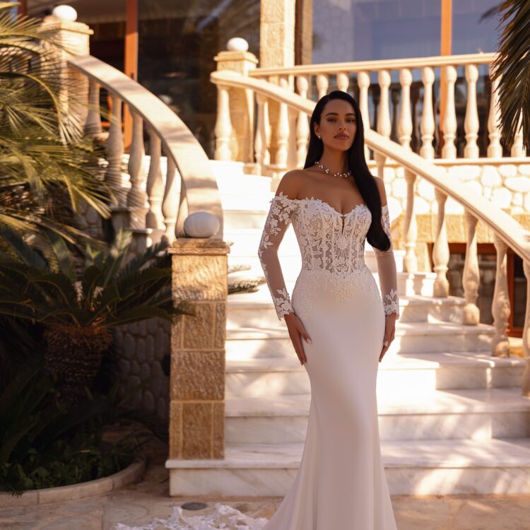 robe de mariée manche - 8259