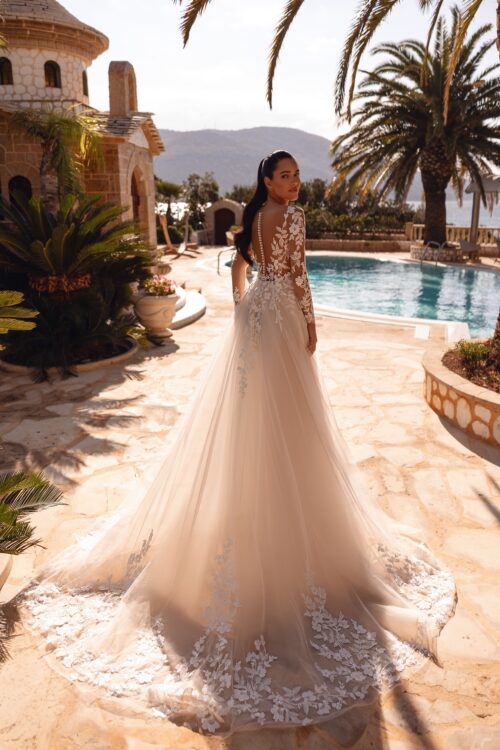 robe de mariée manche - 8270 – Image 2