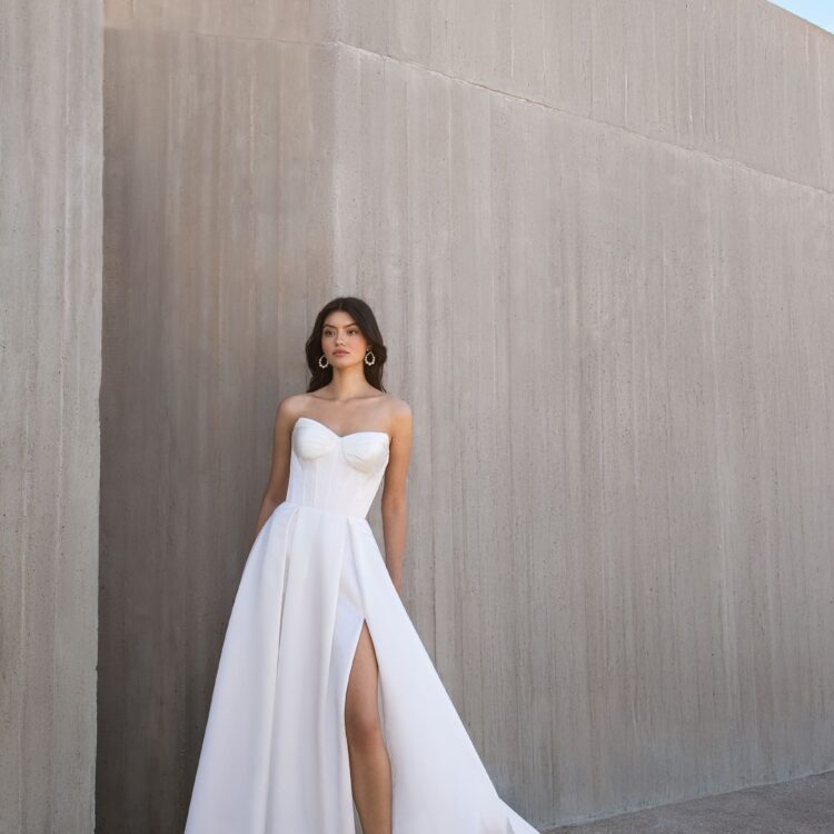 robe de mariée satin - L1154