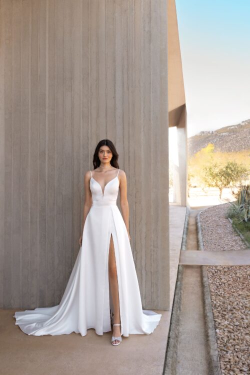 robe de mariée satin - L1155