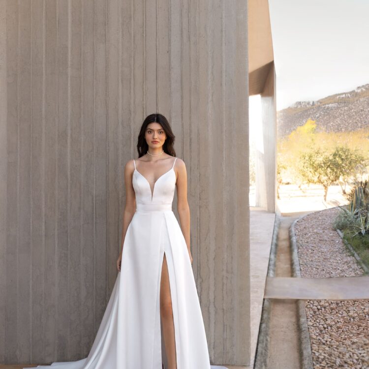 robe de mariée satin - L1155