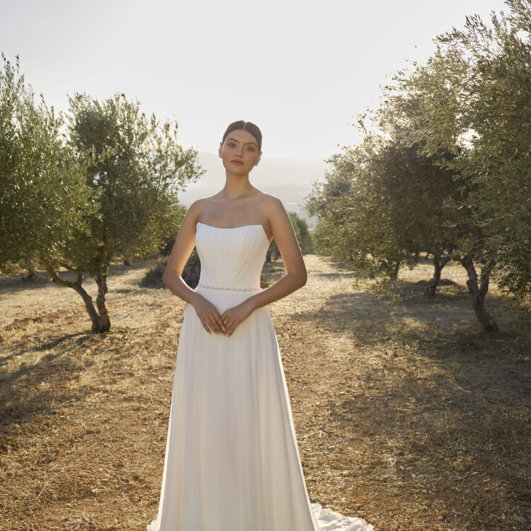 robe de mariée simple et élégante -  L1159