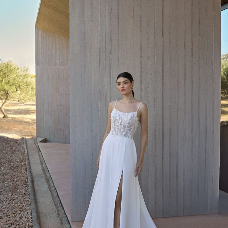 robe de mariée fluide - L1164