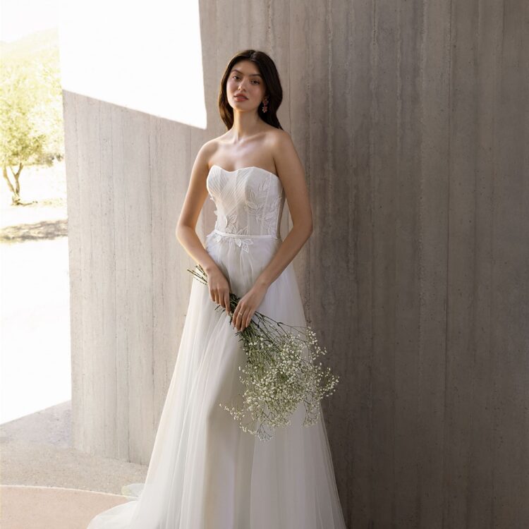 robe de mariée bustier - L1179